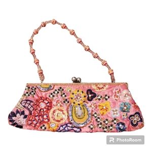 Beaded pink purse